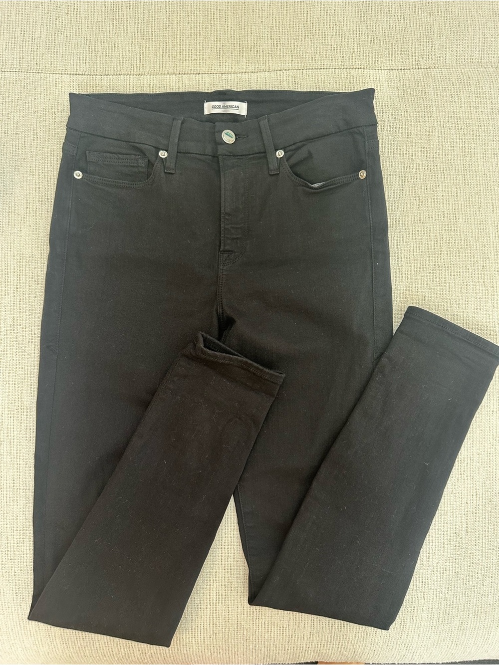 Good American Black Skinny High-Rise Jeans